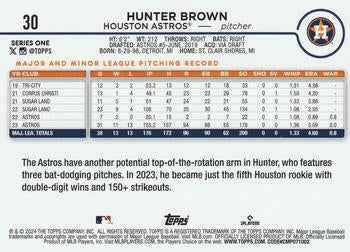 2024 Topps #30 Hunter Brown Rainbow Foil